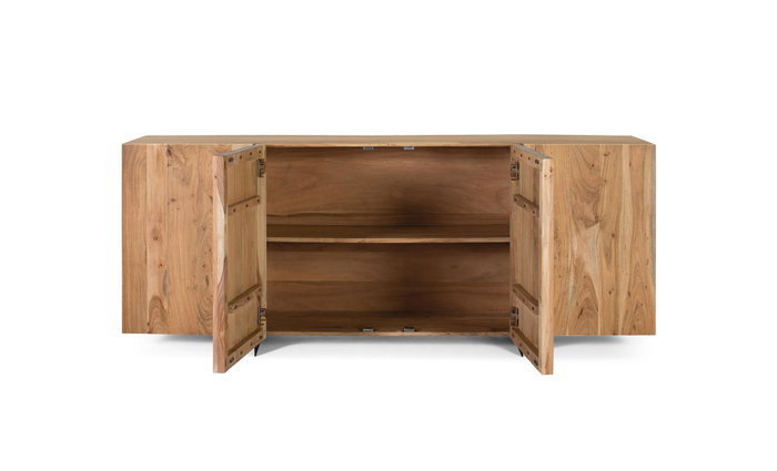 GINER Y COLOMER Aparador de cuatro puertas de madera y metal Natural